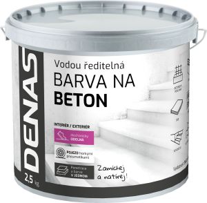 DENAS NA BETON vrchní barva na beton, 0110 šedý, 2,5 kg