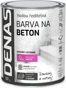 DENAS NA BETON vrchní barva na beton, 0620 žlutý, 0,7 kg