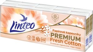 Linteo 4vrstvé papírové kapesníky, 10 × 10 ks