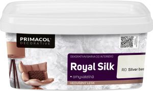 Primacol Decorative Royal Silk omyvatelná dekorativní barva s leskem, R0 báze stříbrná