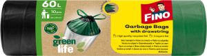 Fino Green Life recyklované PE zatahovací pytle na odpad, 63 × 72 cm, 60 l, 10 ks