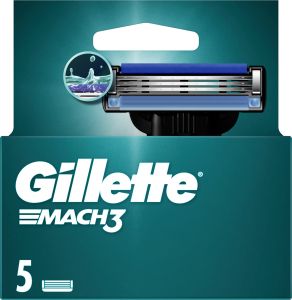 Gillette Mach3 náhradní hlavice, 5 ks