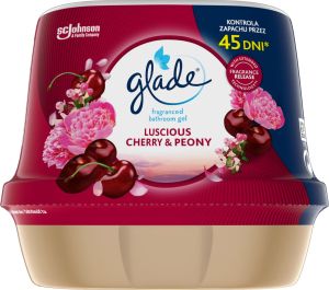Glade osvěžovač vzduchu gel do koupelny Luscious Cherry & Peony, 180 g