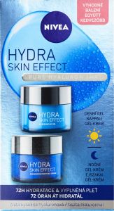 Nivea Hydra Skin Effect dárková sada denní a noční gel, 50 + 50 g