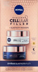 Nivea Hyaluron Cellular Elasticity Filler dárková sada denní & noční krém, 50 + 50 g
