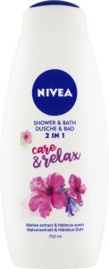 Nivea Care & Relax sprchový gel & pěna do koupele, 750 ml