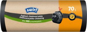 Swirl extra silné zatahovací pytle na odpad 70 l, 56 × 86 cm, 36 µ, 8 ks