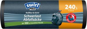 Swirl Profi pytle na těžký odpad 240 l, 100 × 125 cm, 36 µ, 5 ks