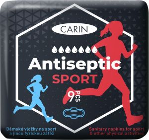 Carin Antiseptic Sport Ultra dámské vložky, 9 ks