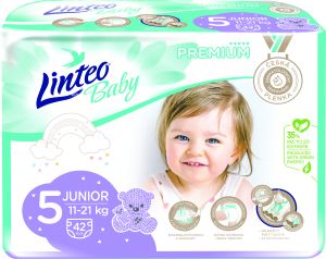 Linteo Baby Premium Junior dětské pleny 11 až 21 kg, 42 ks