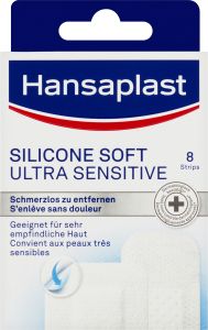 Hansaplast náplasti Silicone Soft Ultra Sensitive, 8 ks