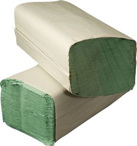 Papírové ručníky ZZ do zásobovače, 1vrstvé, zelené, 5000 ks