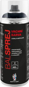 BALSPREJ vrchní univerzální akrylová barva ve spreji, RAL 7016 šedá antracit, 400 ml