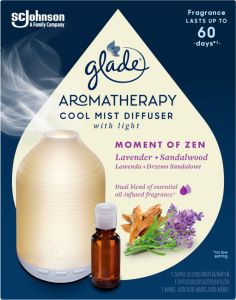 Glade Aromatherapy difuzér a náplň Cool Mist Moment of Zen, 17,4 ml