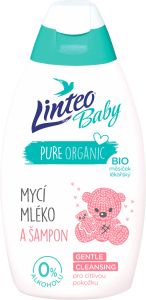 Linteo Baby mycí mléko a šampon Gentle Cleansing, 425 ml