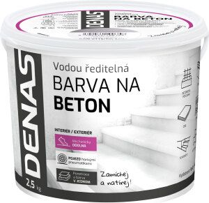 DENAS NA BETON vrchní barva na beton, 0905 šedý protiskluz, 2,5 kg