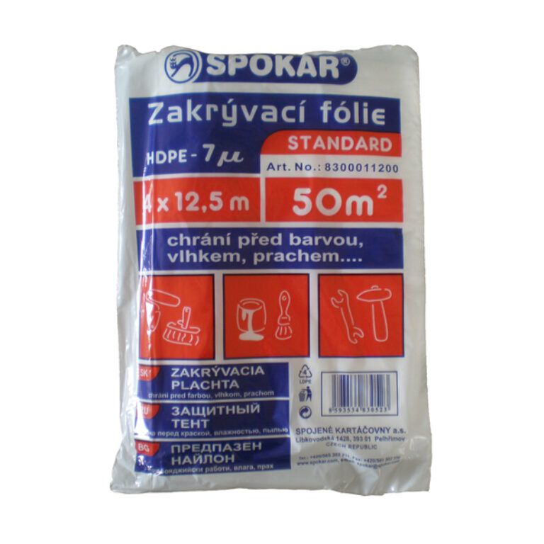 Zakrývací folie 4x12,5m; HDPE - 7my
                          