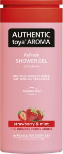Authentic Toya Aroma sprchový gel jahoda a máta, 400 ml