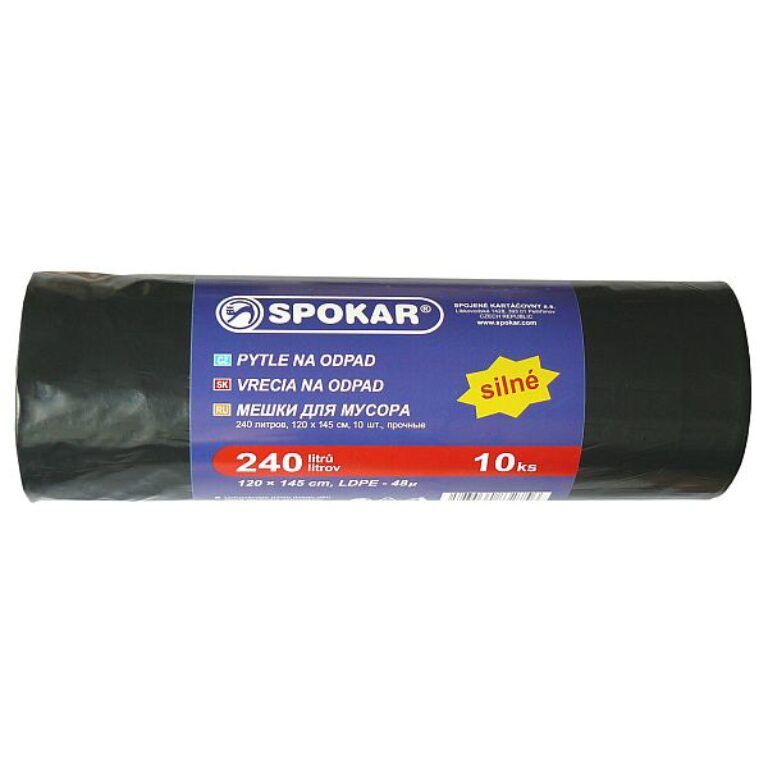 Pytle na odpad 240L - 10 ks, LDPE, silné 48my                          