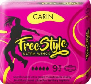 Carin Free Style ultra wings dámské vložky 9 ks