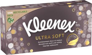 Kleenex Ultra Soft 3vrstvé papírové kapesníčky v krabičce, 64 ks