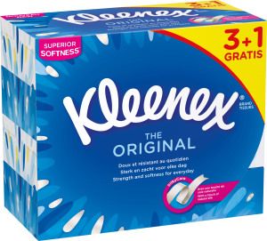 Kleenex Original 3vrstvé papírové kapesníčky v krabičce, 4× 72 ks