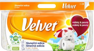 Velvet 3vrstvý toaletní papír sluneční edice, role 18,3 m, 8 rolí