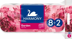 Harmony Premium Garden Pure White 3vrstvý toaletní papír, 8+2 rolí, role 17,5 m