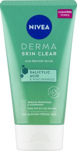 Nivea Derma Skin Clear Čisticí pleťový peeling, 150 ml