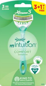 Wilkinson Sword Xtreme3 dámská holítka My Intuition Comfort Sensitive, 3 břity, 4 ks