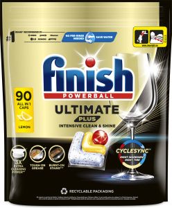Finish tablety do myčky Ultimate Plus All in 1 Lemon, 90 ks