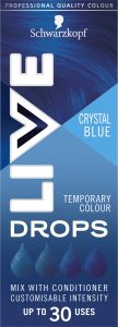 Schwarzkopf Live Drops Křišťálově modrá barvicí kapky na vlasy, 30 ml
