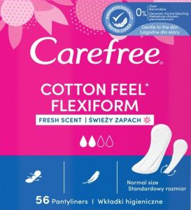 Carefree Cotton Flexiform slipové vložky, 56 ks