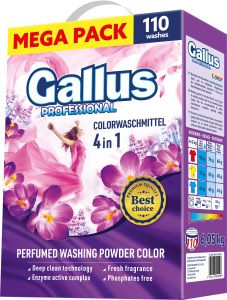 Gallus prací prášek Color Box, 110 dávek, 6,05 kg