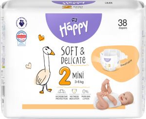 Bella Happy Mimi 2 dětské pleny jednorázové 3-6 kg 38 ks