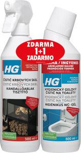 HG ČISTIČ SKLEN.DVÍŘEK KRBŮ A KAMEN 500ML+ HG HYGIENICKÝ GEL NA TOALETY 500ML ZDARMA