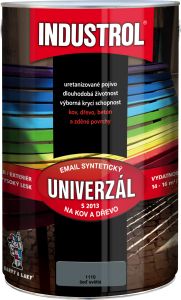 Industrol S2013 univerzál lesk vrchní barva na kov a dřevo, 1550 antracit RAL 7016, 4 l