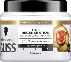 Schwarzkopf Gliss Total Repair regenerační maska 4v1 pro suché a poškozené vlasy, 400 ml