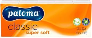Paloma 3vrstvé papírové kapesníky Classic Super Soft, 10x 10 ks