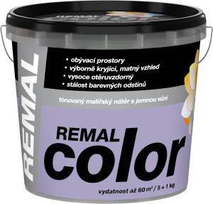 REMAL Color malířská barva na zeď 0310 Levandule, 5+1 kg