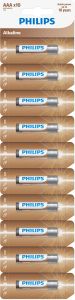 Baterie Philips Alkaline AAA 10 ks LR03 Micro 1,5V