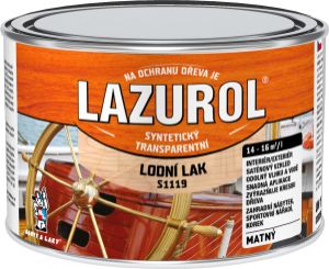 Lazurol S1119 lodní lak odolný lak na dřevo bezbarvý, mat 375 ml