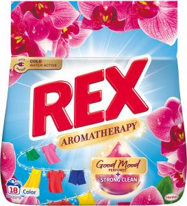 REX prací prášek Aromatherapy Orchid Color 18 praní, 990g