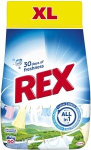 REX prací prášek Amazonia Freshness 50 praní, 2,75kg