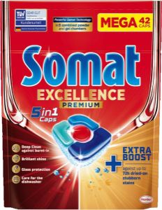Somat tablety do myčky Excellence Premium 5v1, 42 ks