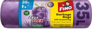 Fino pytle do koše Zeus Flex Lavender zatahovací, 28 µ, 53 × 59 cm, 35 l, 12 ks
