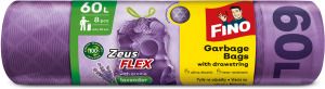 Fino pytle do koše Zeus Flex Lavender zatahovací, 35 µ, 63 × 70 cm, 60 l, 8 ks