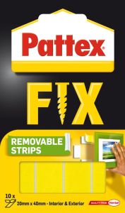 Pattex Fix oboustranné lepící proužky, 20×40 mm, nosnost až 2 kg, 10 ks