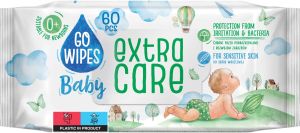 Go Wipes Baby Extra Care dětské vlhčené ubrousky, 60 ks