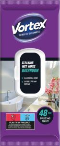 Vortex vlhčené čisticí ubrousky do koupelny, 48 ks
